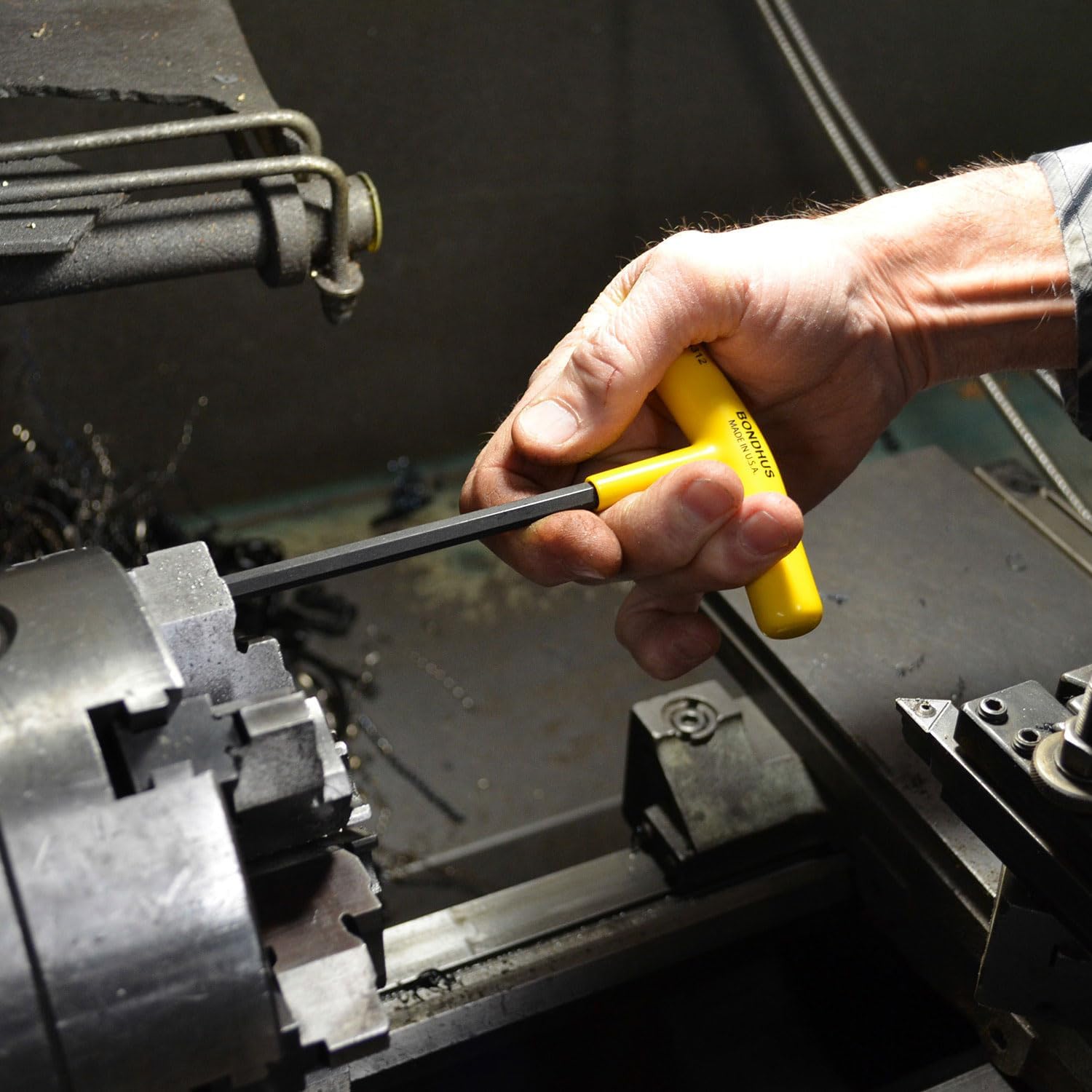 Bondhus 13390 10-Piece T-Handle Hex Key Set (3/32 - 3/8 in) with Stand