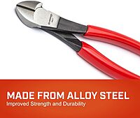 Crescent 5427CVN 7-Inch Heavy-Duty Diagonal Cutting Solid Joint Pliers, Cushion Grip,