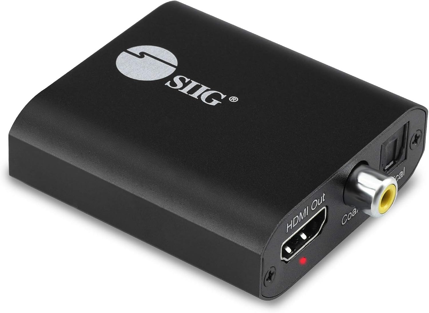 SIIG 4K HDMI Audio Extractor, 4K30Hz, HDCP 1.4, Audio Extract to Optical Toslink/Coaxial/ 3.5mm Simultaneously