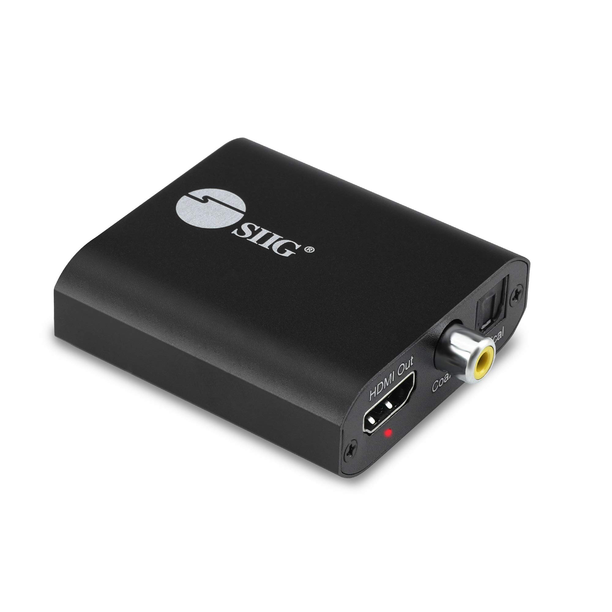 SIIG 4K HDMI Audio Extractor, 4K30Hz, HDCP 1.4, Audio Extract to Optical Toslink/Coaxial/ 3.5mm Simultaneously