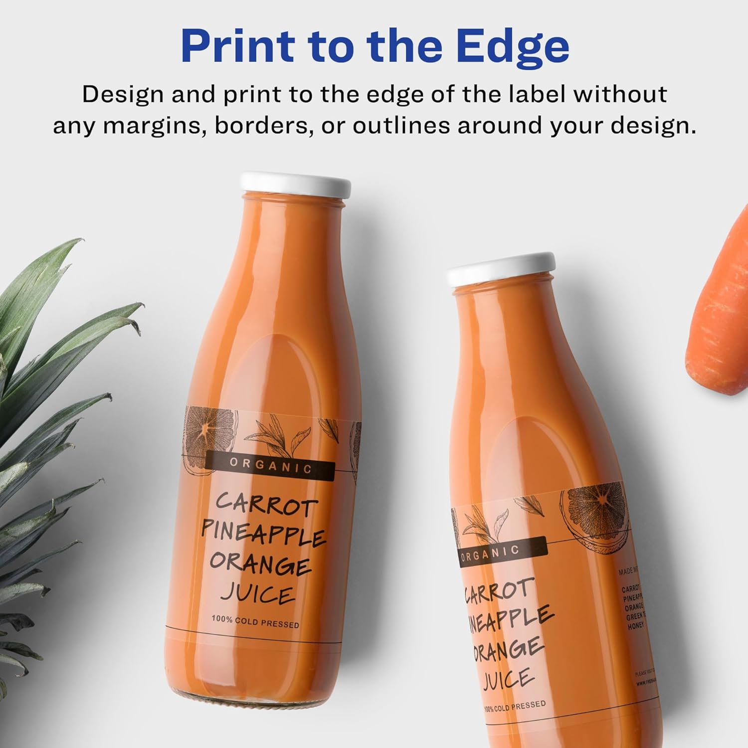 AVERY Glossy Clear Rectangle Labels, Sure Feed Technology, 2" x 7", Print-to-The-Edge, Laser/Inkjet Printable