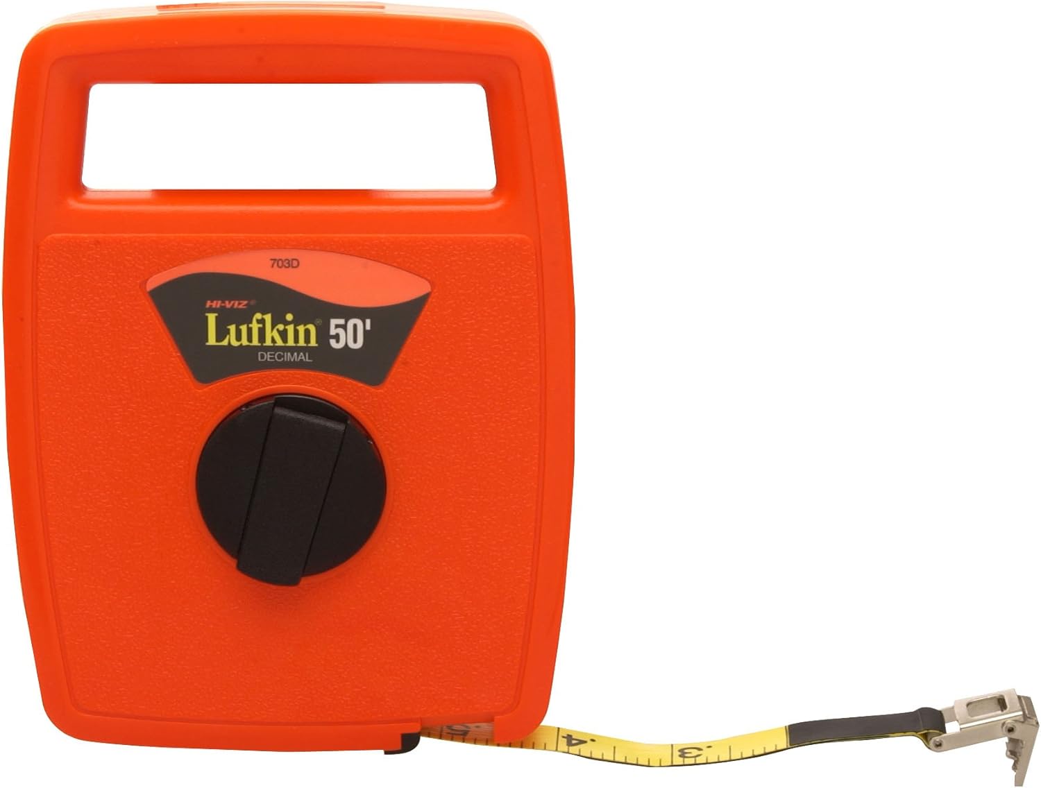 Crescent Lufkin 1/2" x 50' Hi-Viz® Orange Linear Engineer's Fiberglass Tape Measure - 703D