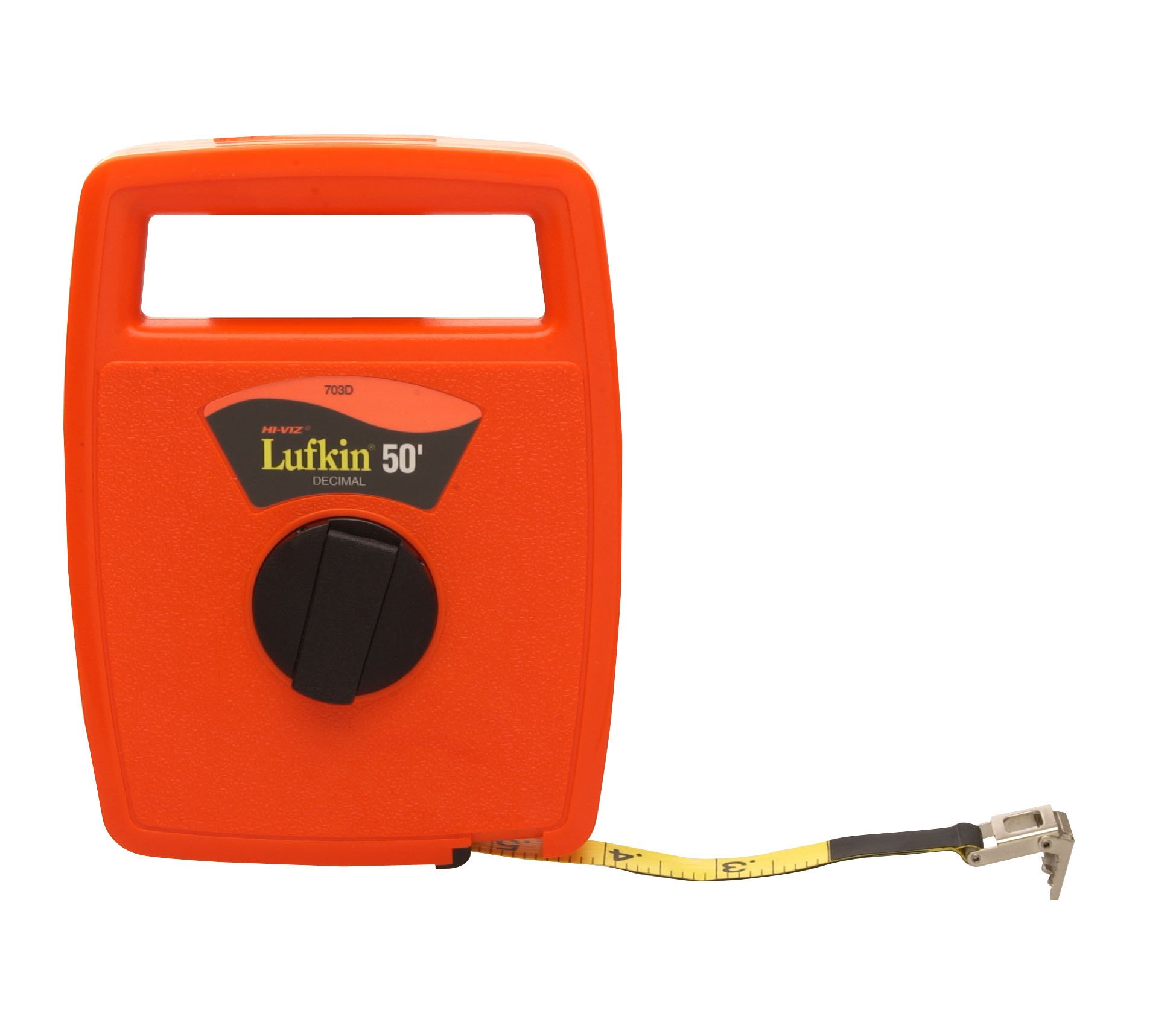 Crescent Lufkin 1/2" x 50' Hi-Viz® Orange Linear Engineer's Fiberglass Tape Measure - 703D