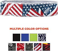 Ergodyne Unisex Adult High Performance Headband - Terry Cloth Sweatband - One Size - Red, White, and Blue - 2 inches - Cotton - Other