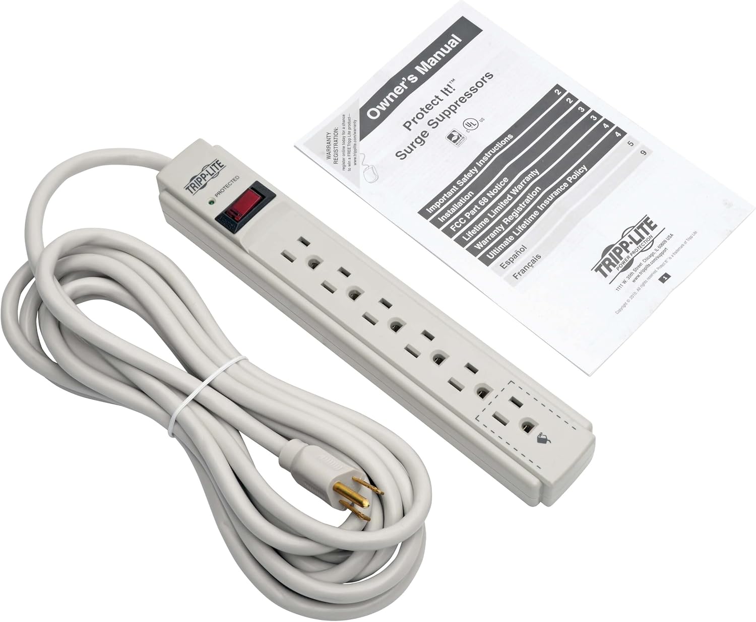 TRIPP LITE Protect It! 6-Outlet Surge Protector Power Strip