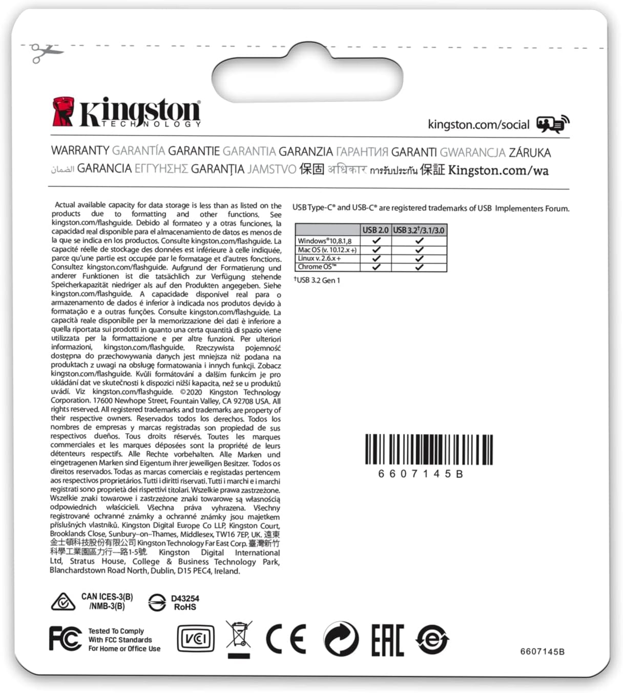 Kingston DataTraveler microDuo 3C USB-C & USB-A Flash Drive