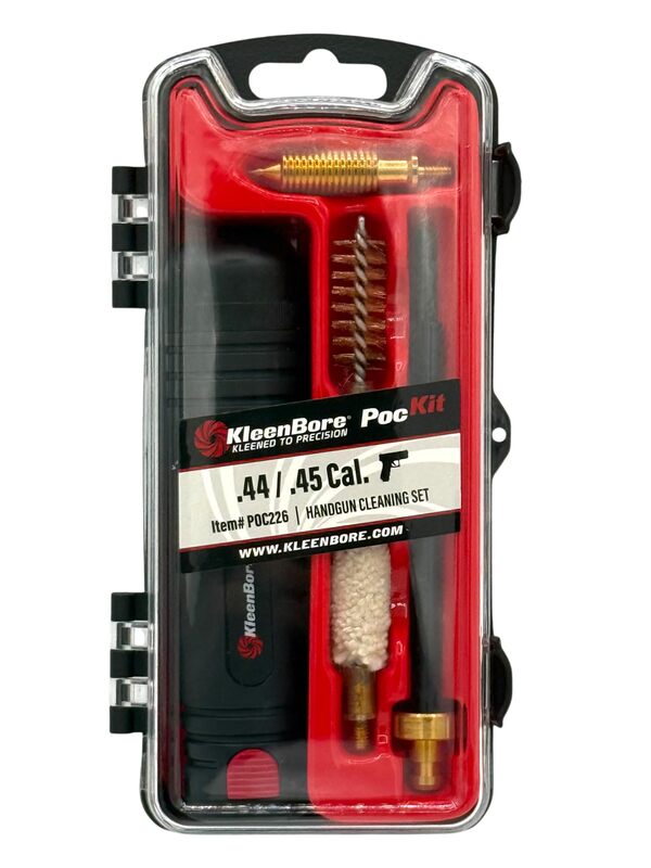 Kleenbore Gun Care PocKit Handgun Cleaning Set (.44/.45 Caliber),Black,POC226