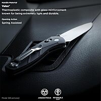 Benchmade - Barrage 583 Tactical Knife, Serrated Tanto Blade with Black Handle (583SBK)