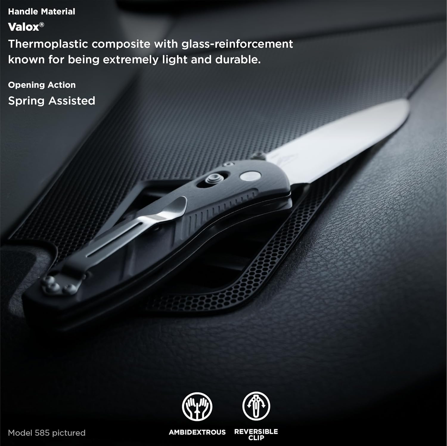 Benchmade - Barrage 583 Tactical Knife, Serrated Tanto Blade with Black Handle (583SBK)