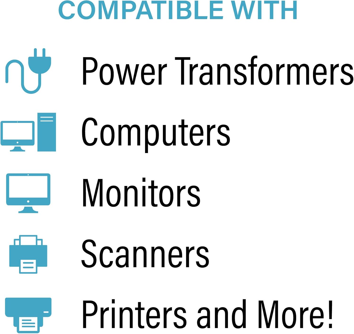 C2G Power Splitter Cord (Power Squid), 16 AWG, Black