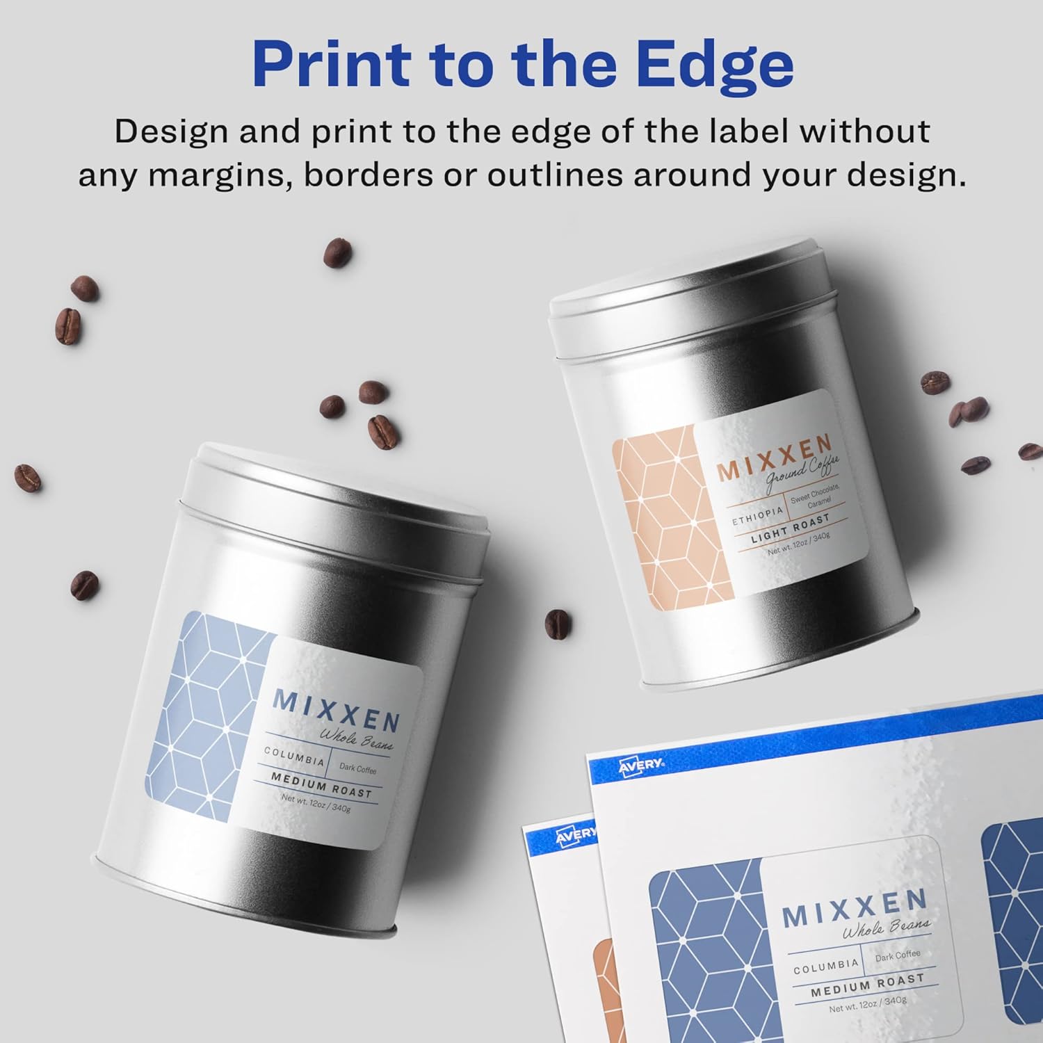 Avery Glossy White Rectangle Labels, Sure Feed Technology, 2-1/3" x 3-3/8", Print-to-The-Edge, Permanent Adhesive