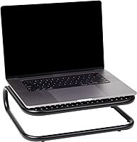 Mind Reader Monitor Stand, Set of 2, Ventilated Laptop Riser, Desktop Organizer, Metal, 14.25"L x 11"W x 4.25"H