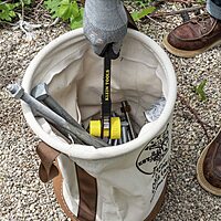 Klein Tools, 5104, 12" Bucket, Leather-Bottom, Natural Canvas