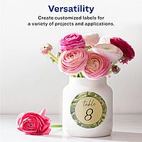 AVERY Matte White Round Labels, Sure Feed Technology, 3.5" Diameter