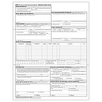 COMPLYRIGHT ADA Dental Claim Forms (2024) - Letter (8-1/2" x 11"), Laser Printed, Carbonless