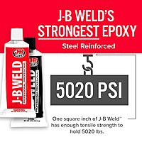 J-B Weld 8281 Professional Size Steel Reinforced Epoxy - Hardener and Steel Pack - 10 oz