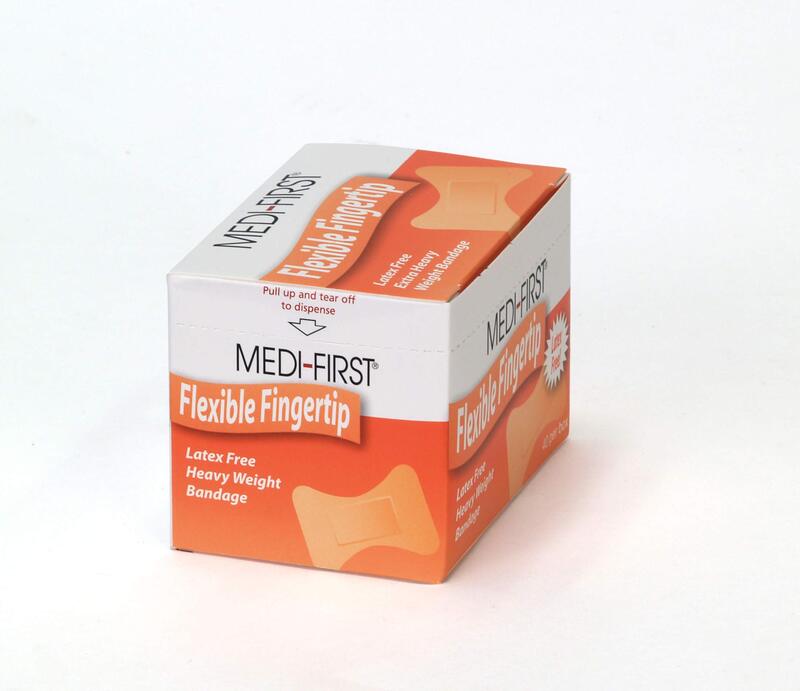 Medique Products 61578 Woven Extra Heavy Weight Latex Free Fingertip Bandages, 40 Per Box, Natural, 2" x 1-3/4"