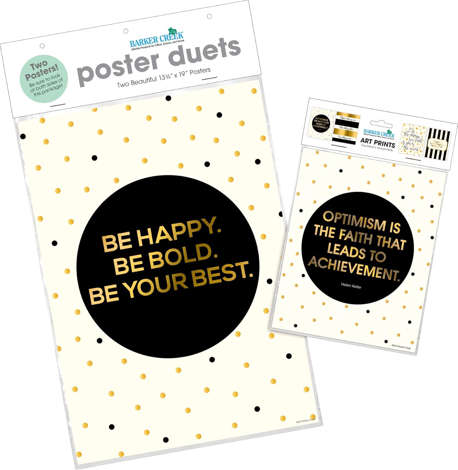 BARKER CREEK Art Print and Poster Set, Inspirational Classroom Decor