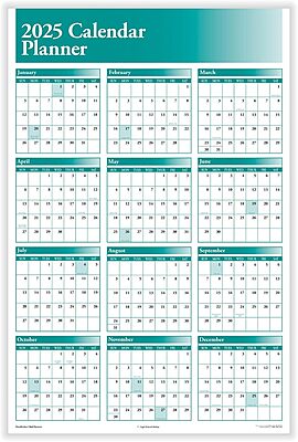 ComplyRight 2-Sided Laminated Dry-Erase Wall Calendar Planner (36 x 24)