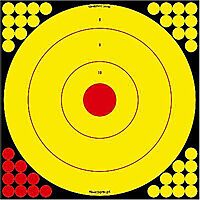BIRCHWOOD CASEY Shoot-N-C Long Range Bullseye Always Flat Adhesive Back Shooting Training Reactive 17.75" Targets