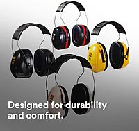 3M PELTOR Hearing Protection Optime 95 Earmuffs, Adjustable Earcups, E-A-Rfit Compatible