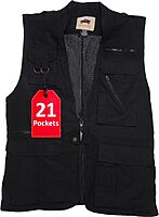 CAMPCO Humvee Utility Safari Vest - 100% Cotton Tactical Travel Vest