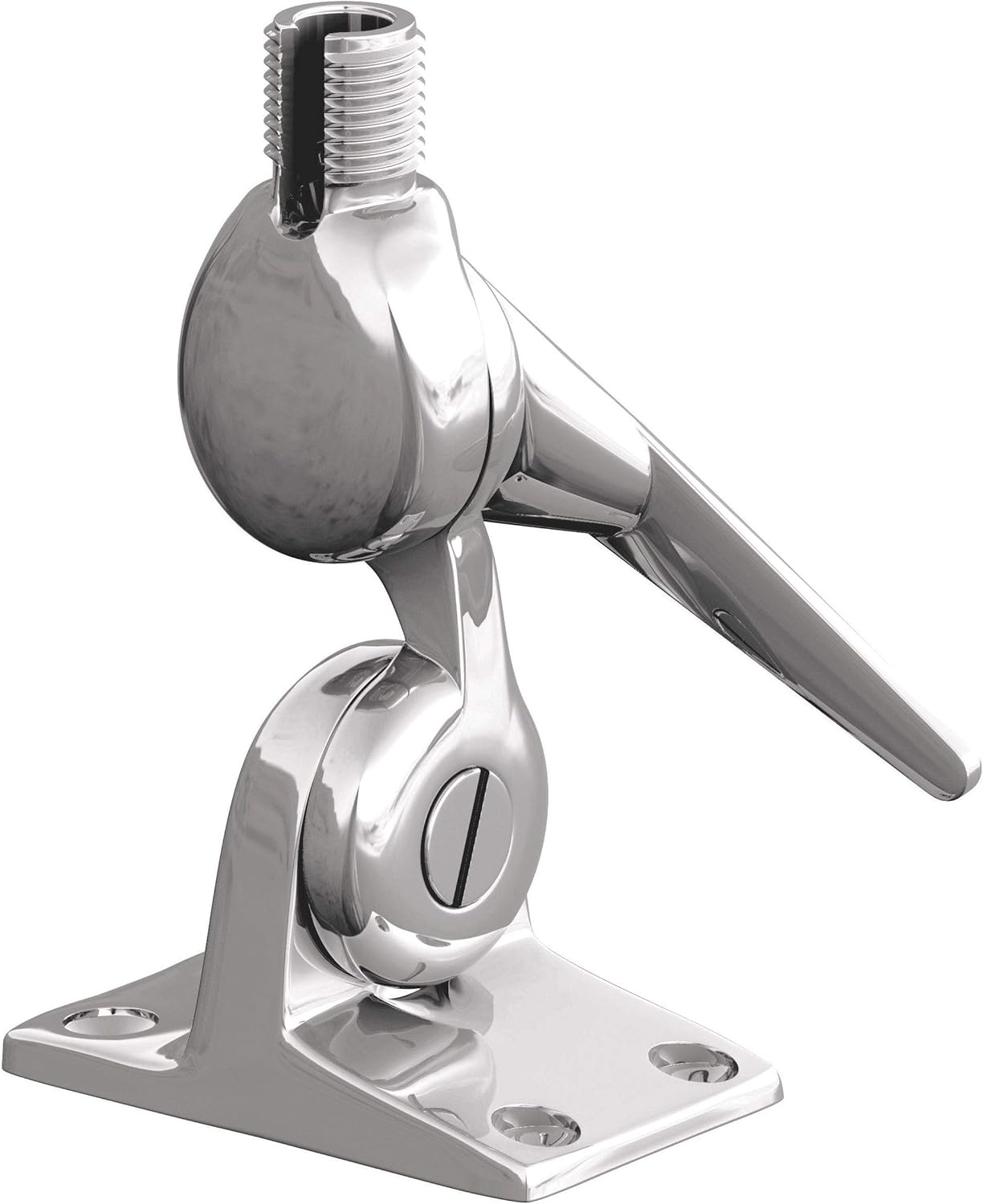 Shakespeare 5187 Stainless Steel 4-Way Ratchet Mount Silver ,One Size