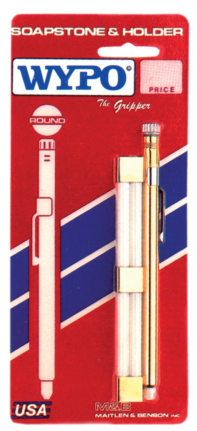 SP-800-1 Round Soapstone Holder, Stainless Steel, Includes Soapstone, 1/4" x 5" 1 Count (Pack of 1)