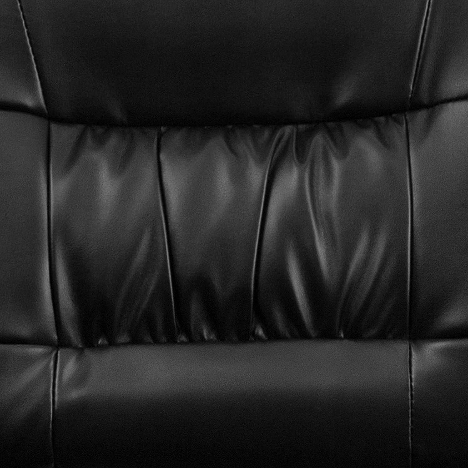 Flash Furniture Haeger LeatherSoft Tufted Executive Reception Chair with Padded Armrests