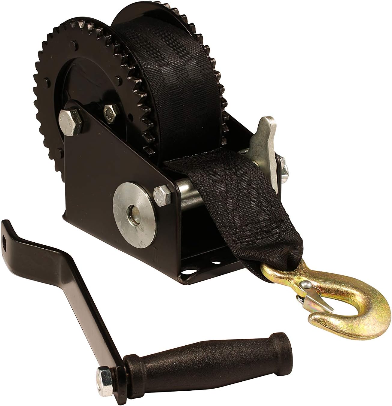 ATTWOOD Manual Boat Trailer Winch with 2" x 20' Nylon Strap