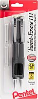 Pentel Twist-Erase III Mechanical Pencils, 0.9mm, #2 Lead, Assorted Barrel Colors, Pack Of 2
