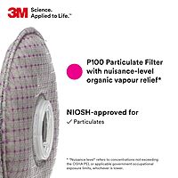3M P100 Advanced Respirator Filter 2297, 1 Pair, Helps Protect Against Oil and Non-Oil Based Particulates