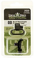 Uncle Mike's 14050 Fixed Quick Detach Sling Swivels Picatinny Attachments 1" Fits Weaver Style and Picatinny Rails Black Steel