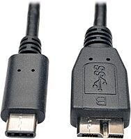 TRIPP LITE USB 3.1 USB-C to USB 3.0 Micro-B Cable, 3 ft