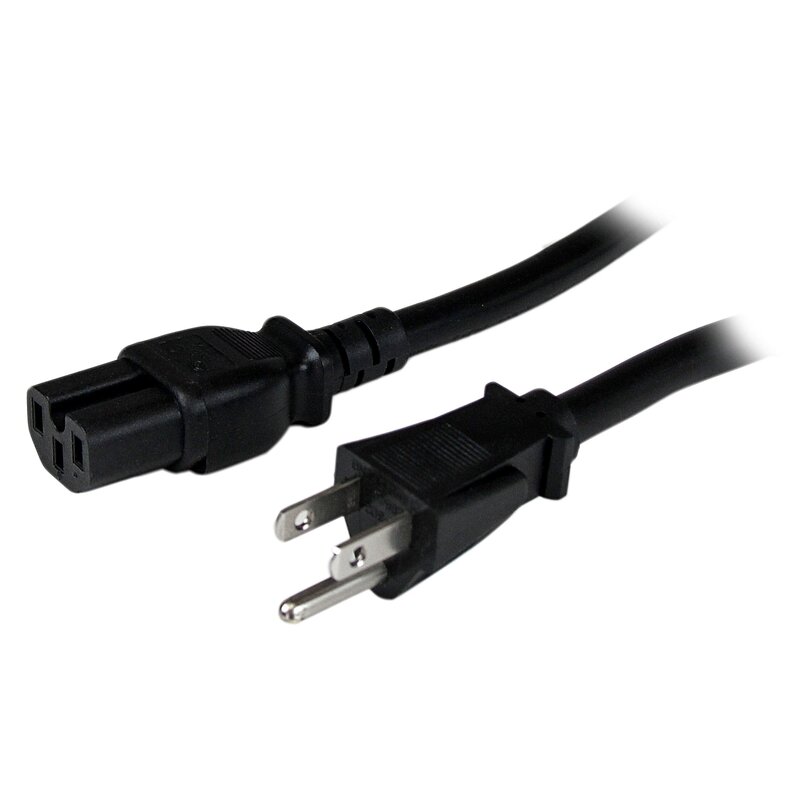 StarTech.com Heavy Duty NEMA 5-15P to C15 Power Cord, 14AWG, 15A 125V