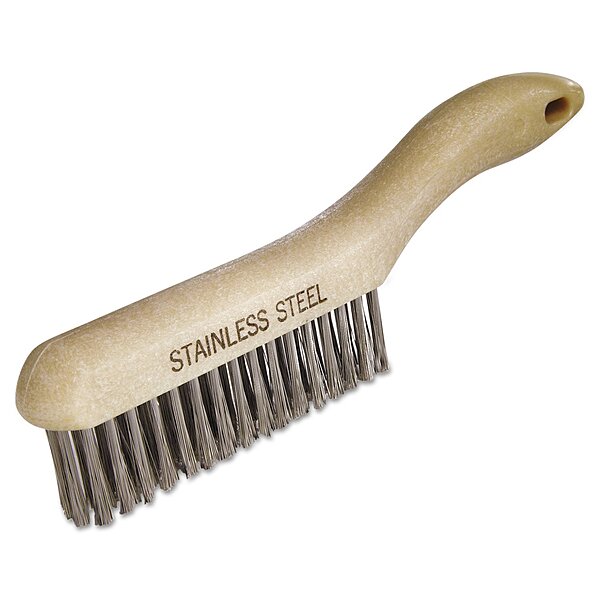 Shoe Handle Scratch Brush 4X16 Rows SS Wire