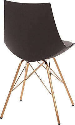 Oakley Mid-Century Modern Bucket Chair with Faux Leather Padded Seat