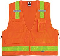 Ergodyne GloWear 8250ZHG Class-2 Hi-Gloss Surveyors Safety Vest