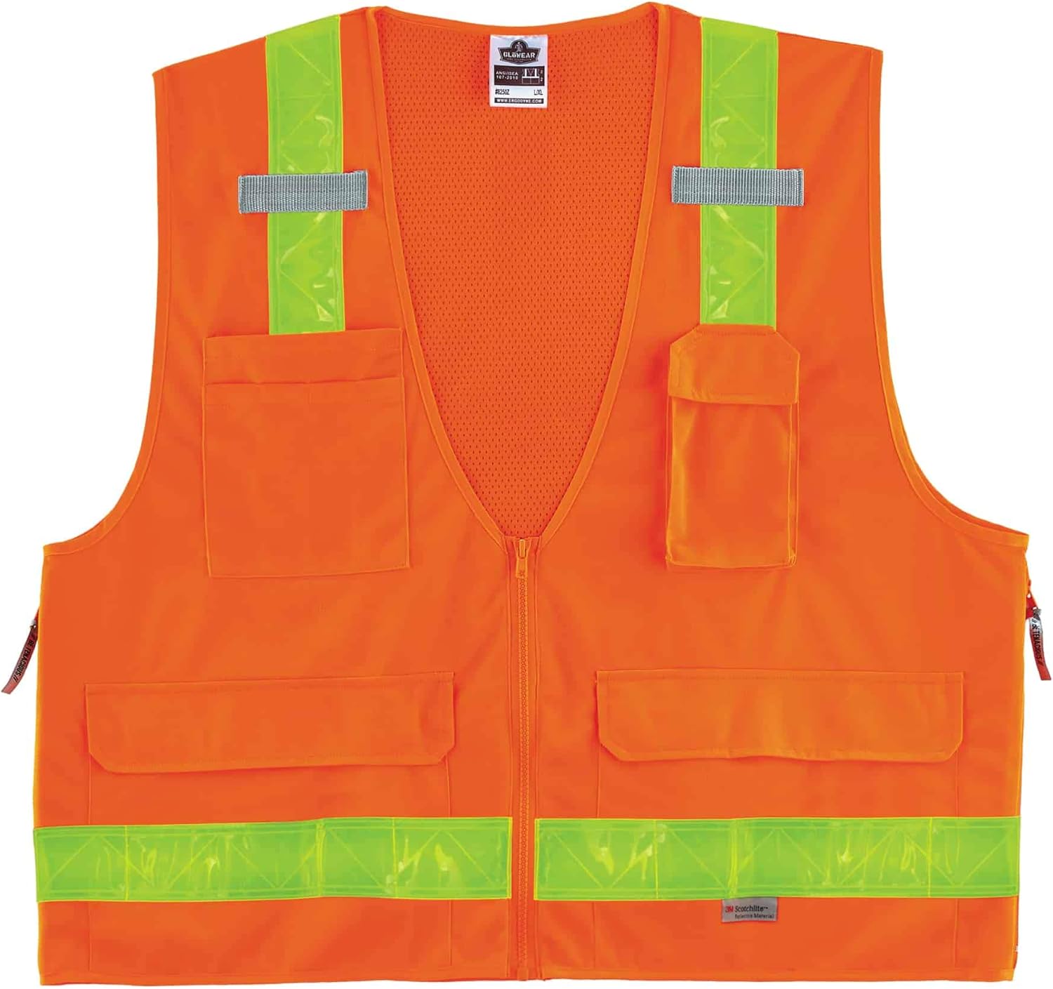 Ergodyne GloWear 8250ZHG Class-2 Hi-Gloss Surveyors Safety Vest