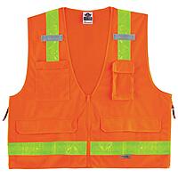 Ergodyne GloWear 8250ZHG Class-2 Hi-Gloss Surveyors Safety Vest