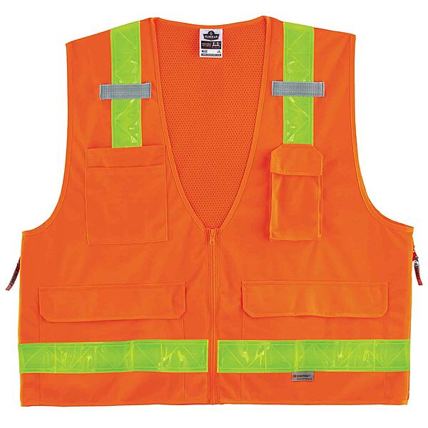 Ergodyne GloWear 8250ZHG Class-2 Hi-Gloss Surveyors Safety Vest