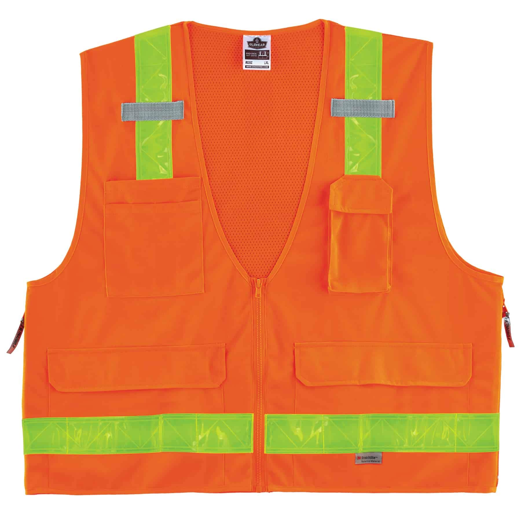 Ergodyne GloWear 8250ZHG Class-2 Hi-Gloss Surveyors Safety Vest