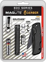 Maglite, Solitaire LED with Gerber Knife Combo, Black