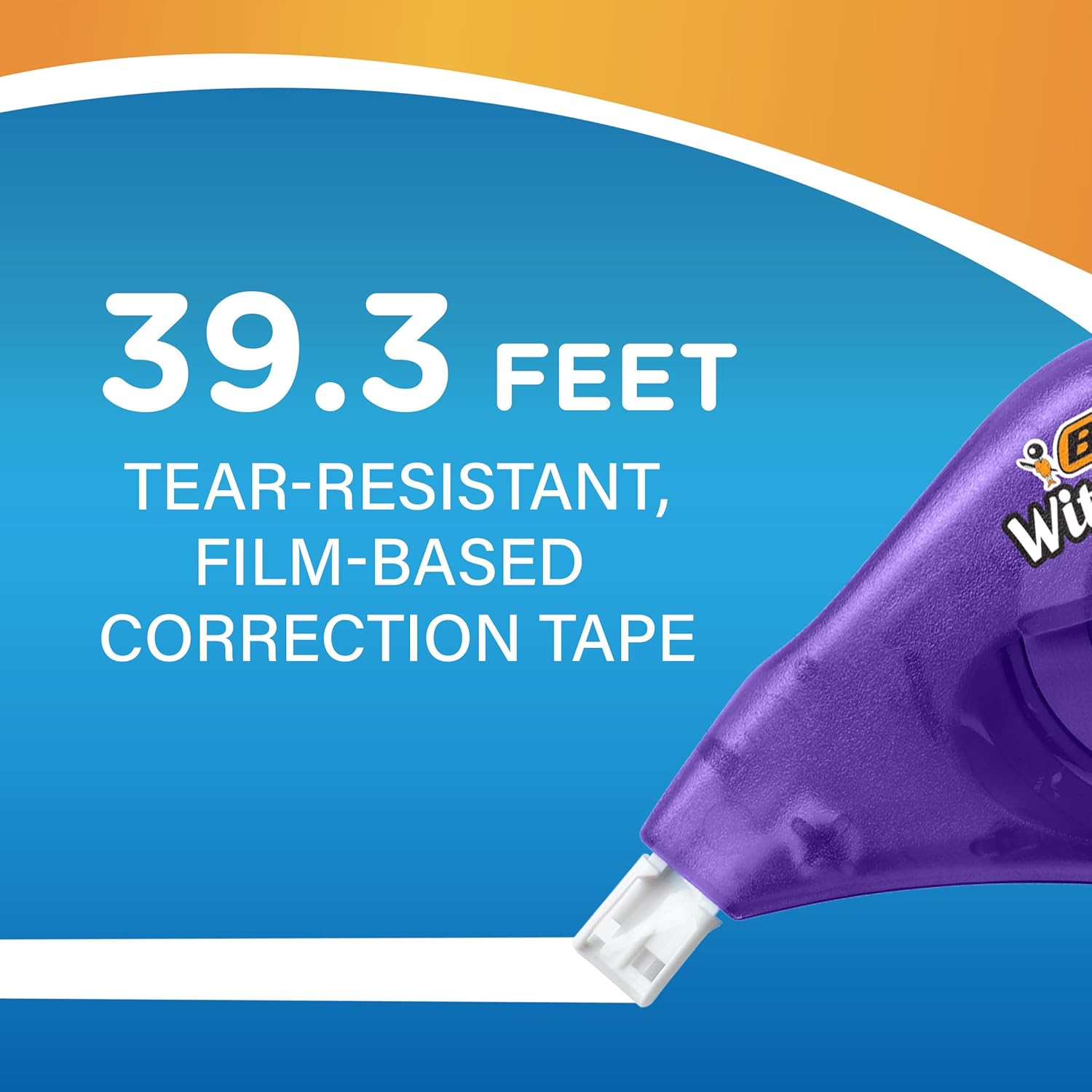 BIC Wite-Out Brand EZ Correct Correction Tape, 19.8 Feet, 4-Count Pack of White Correction Tape, Fast