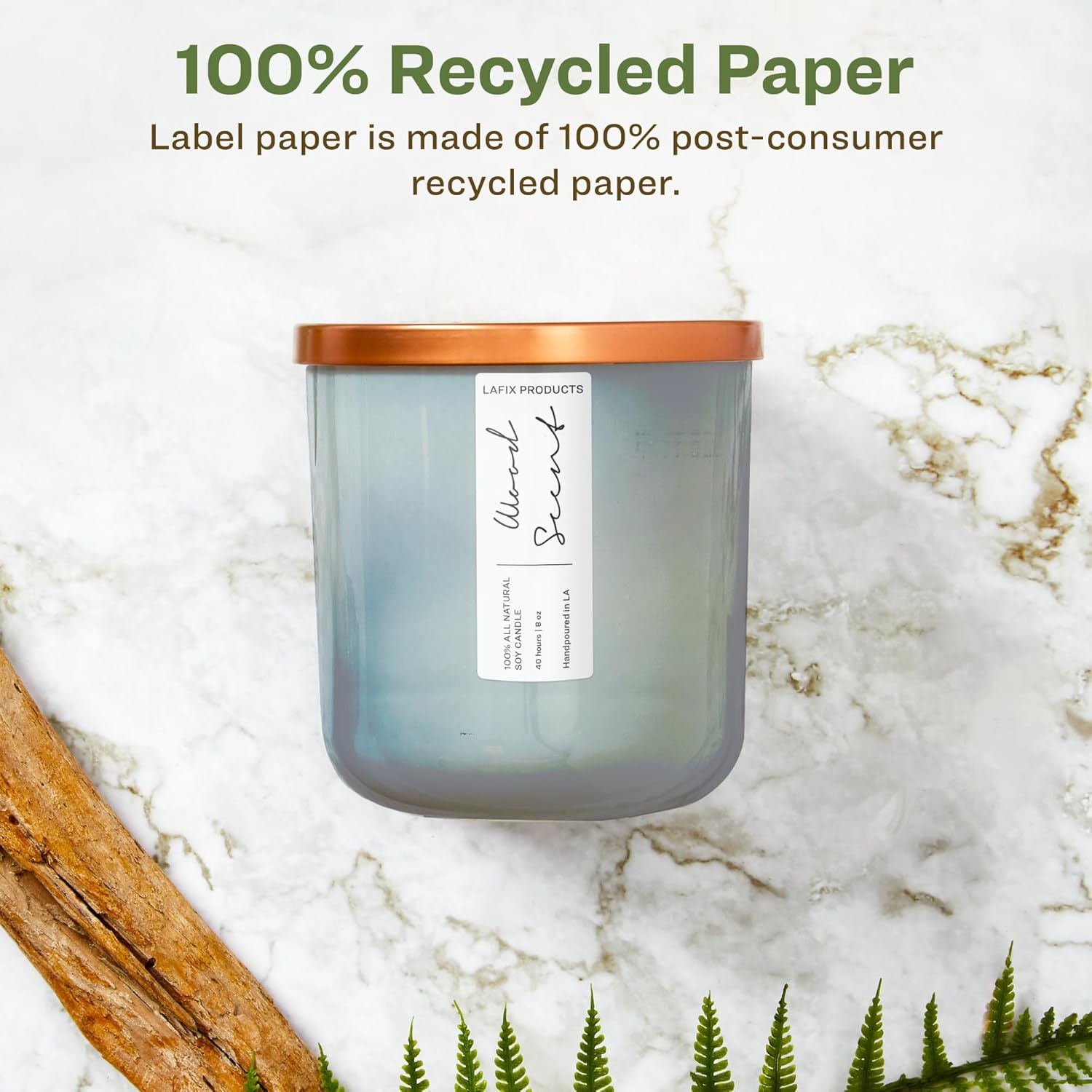 Avery EcoFriendly Matte White Recycled Rectangle Labels, 1-1/4" x 2-3/8", Print-to-The-Edge, Matte White Labels