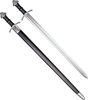 Cold Steel Viking Sword with Leather and Wood Scabbard Black