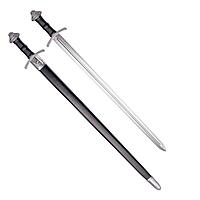 Cold Steel Viking Sword with Leather and Wood Scabbard Black