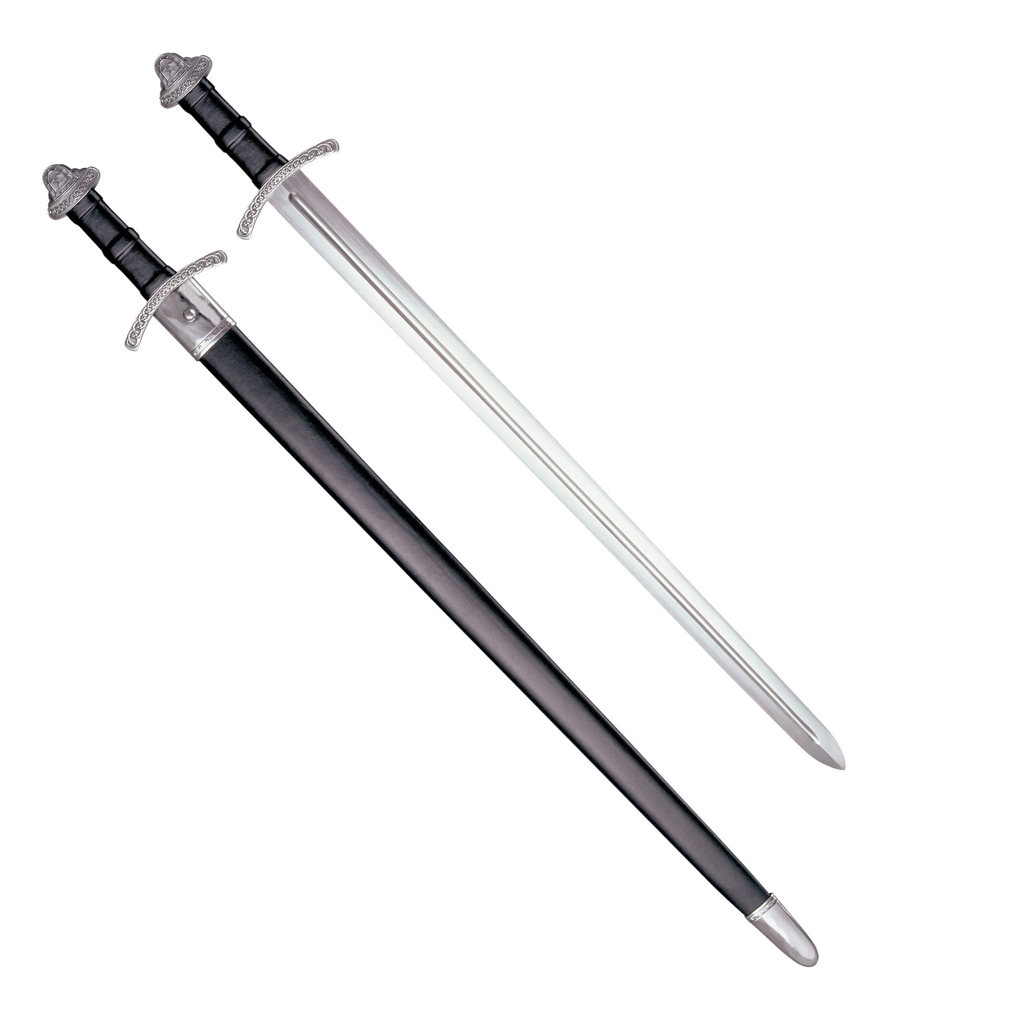 Cold Steel Viking Sword with Leather and Wood Scabbard Black