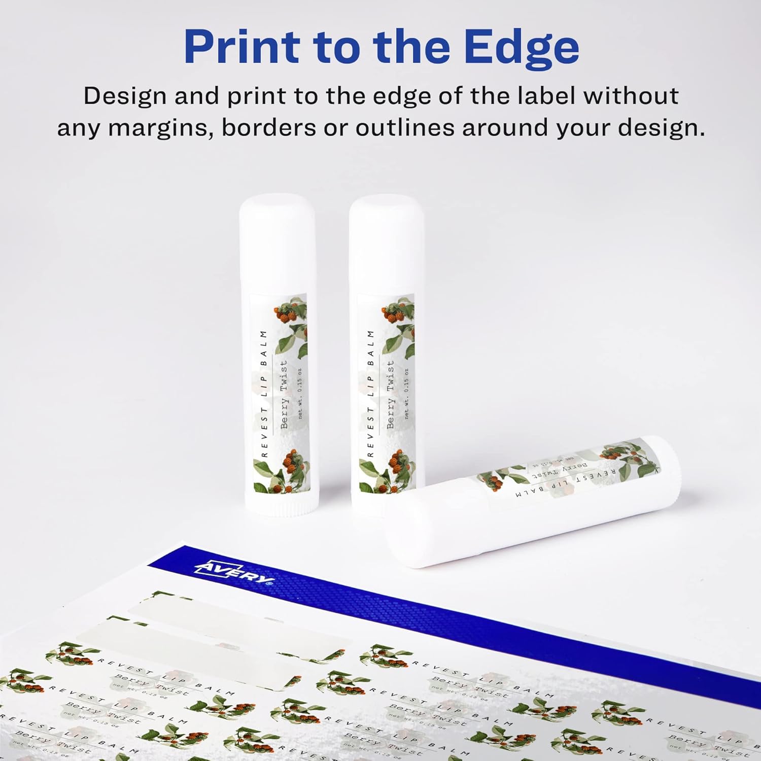 Avery Glossy White Rectangle Labels, Sure Feed Technology, 0.5 x 1.75 in, Print-to-The-Edge, Permanent Adhesive