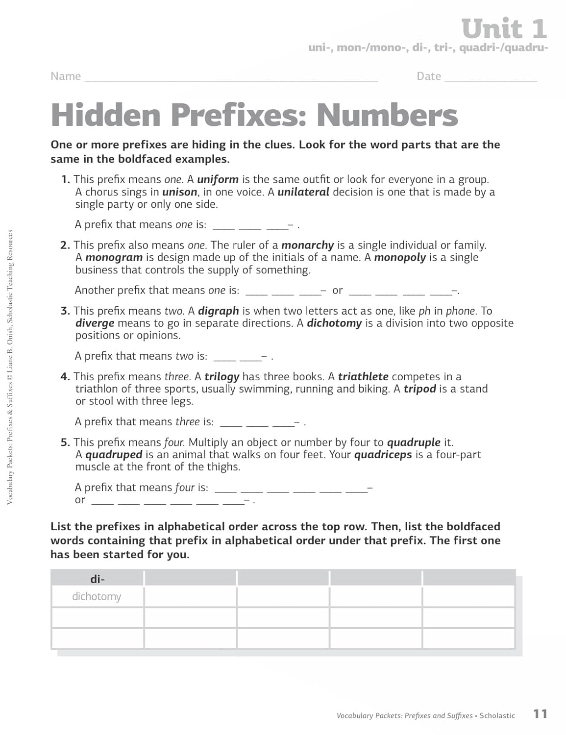 Vocabulary Packets: Prefixes & Suffixes: Ready-to-Go Learning Packets That Teach 50 Key Prefixes and Suffixes and Help